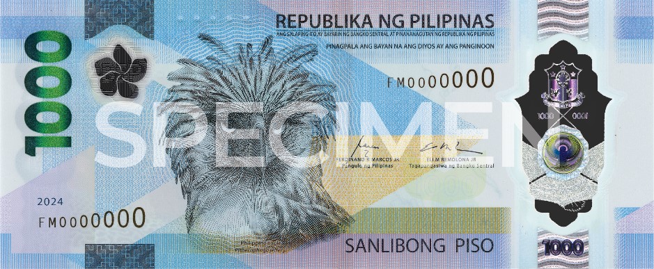 obverse side of 1000-piso polymer bill