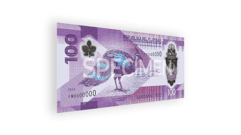 100-piso polymer banknote
