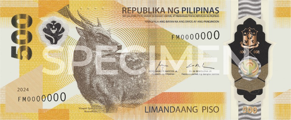 obverse side of 500-piso polymer bill