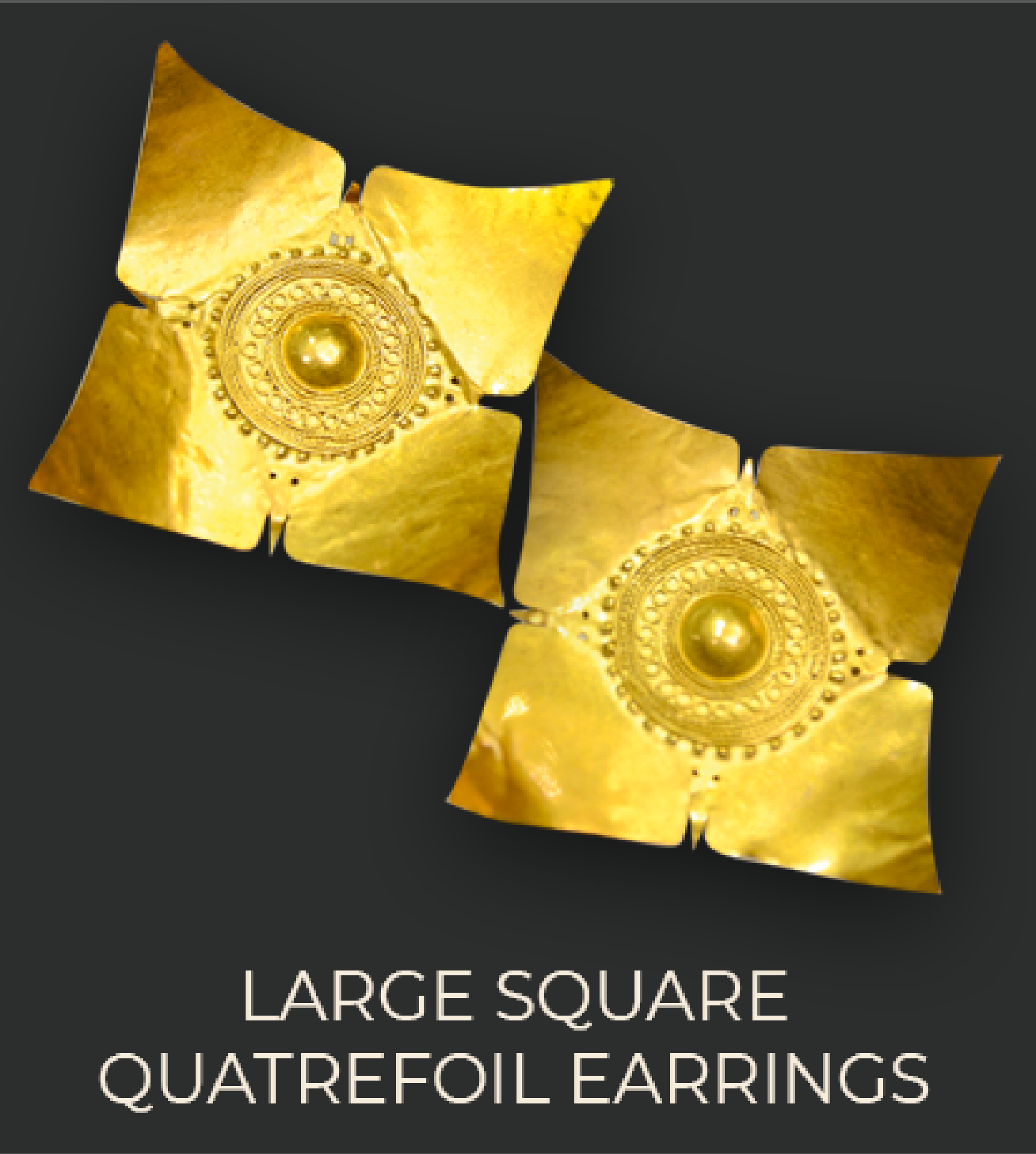 Square Quatrefoil Earrings